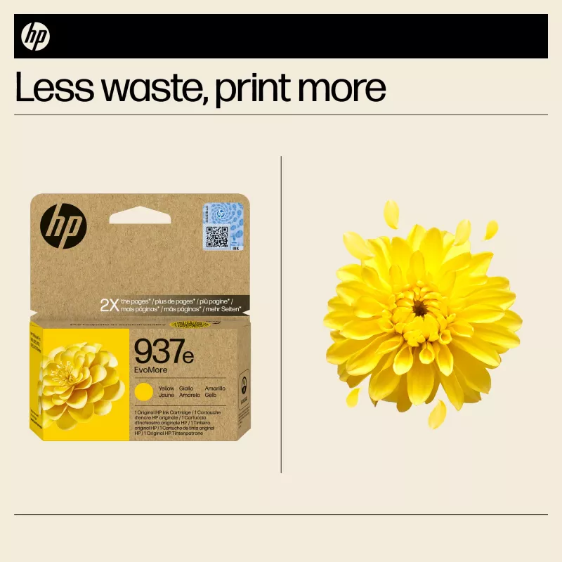 HP 937e EvoMore Amarillo Tóner Original