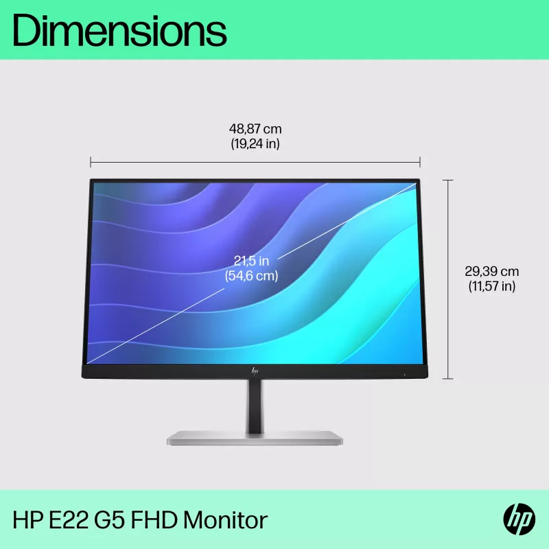 HP E-Series E22 G5 FHD monitor, 54,6 cm (21,5 pulgadas), Full HD, LCD, 5 ms (reacondicionado)