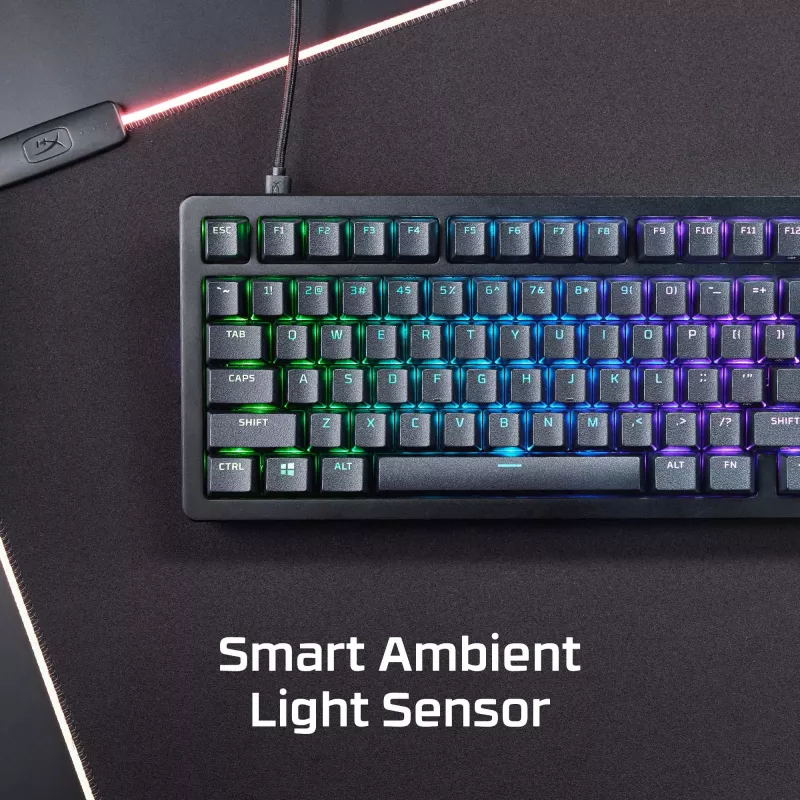 Teclado mecánico gaming Kingston (HyperX) Alloy Rise 75 – formato compacto 75%, con cable, Modelo 7G7A4AA#ABD