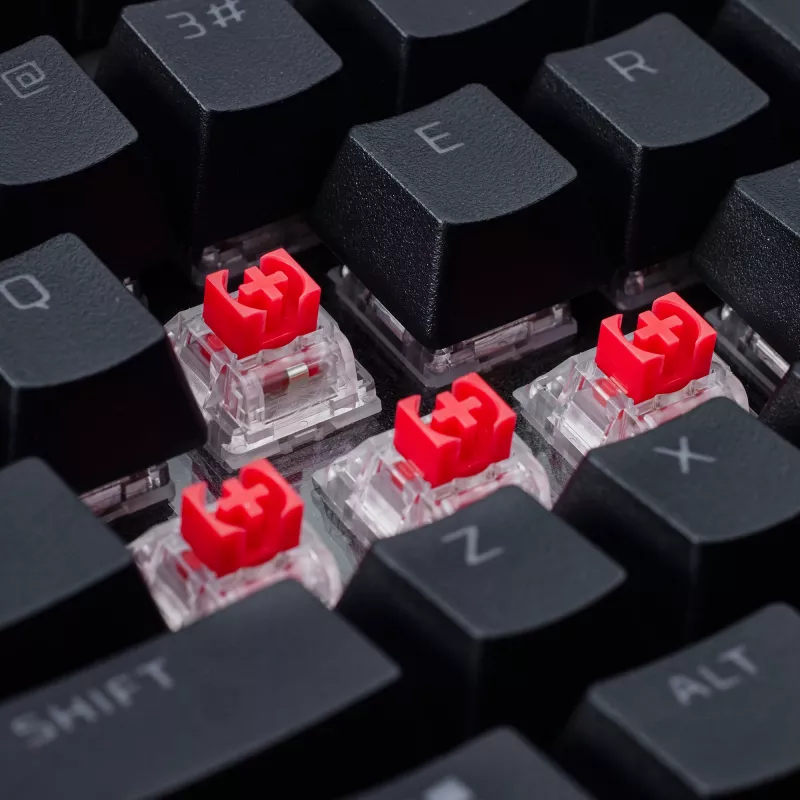 Teclado mecánico gaming Kingston (HyperX) Alloy Rise 75 – formato compacto 75%, con cable, Modelo 7G7A4AA#ABD