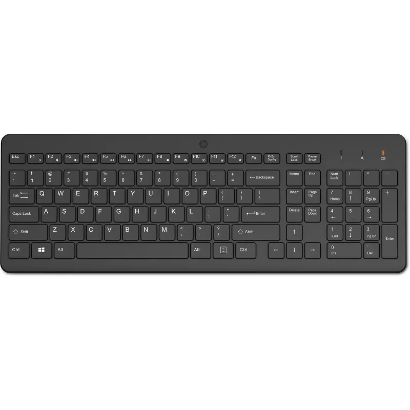 Teclado inalámbrico HP 220 – Full-Size (100 %), RF Wireless, Membrana, Negro