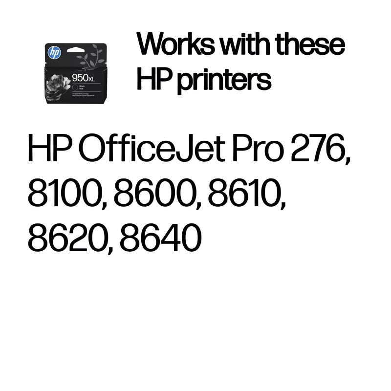 Cartucho de tinta HP 950XL negro original de alto rendimiento (CN045AE#LS3) para impresora de inyección de tinta