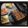 Parrilla de contacto Tefal GC7148 — 2000 W, carcasa de acero inoxidable, rectangular, termostato ajustable, superficie de parrilla, 365×365×175 mm
