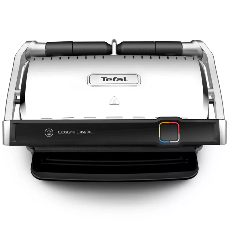 Parrilla de contacto Tefal OptiGrill Elite XL GC760D — acero inoxidable, 800 cm² de superficie de parrilla, 2200 W