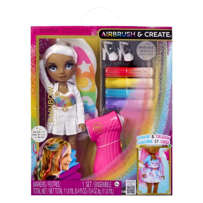 Muñecas de moda Rainbow High Air Brush & Create - Ojos grises, muñeca de moda, femenino, 4 año(s), niño/niña, multicolor
