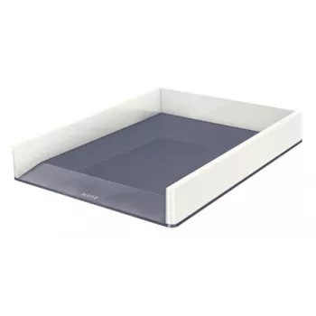 Bandeja de correspondencia Leitz WOW Dual Colour, plástico, metálico, blanco, A4, 267 mm, 336 mm, 49 mm