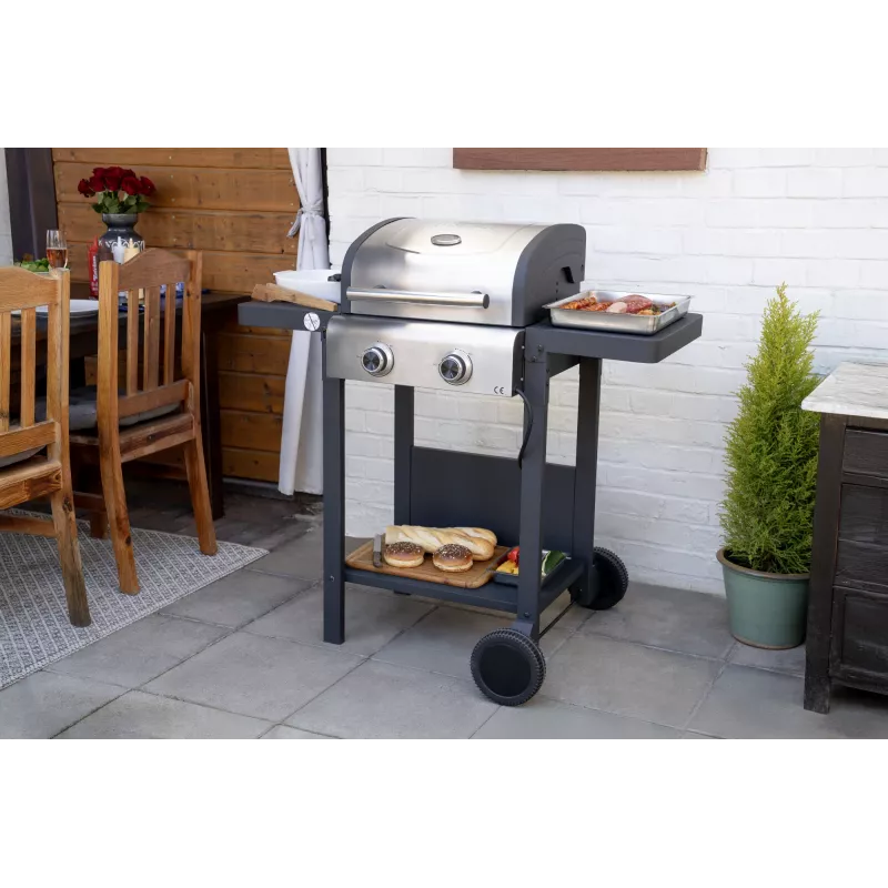 Carro de barbacoa Unold 58595 BUDDY Cart eléctrico negro, acero inoxidable 2600 W