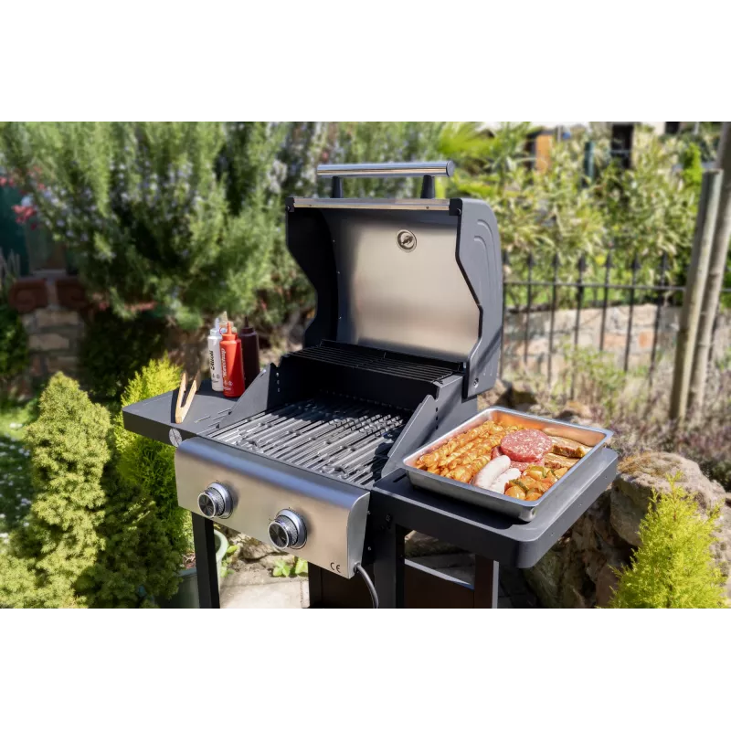 Carro de barbacoa Unold 58595 BUDDY Cart eléctrico negro, acero inoxidable 2600 W