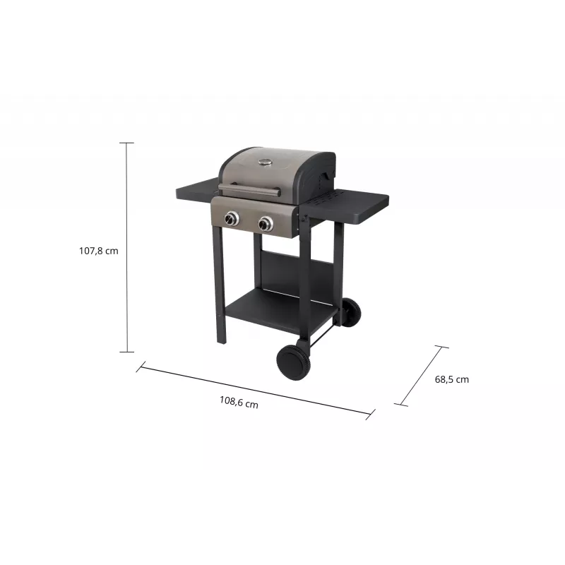 Carro de barbacoa Unold 58595 BUDDY Cart eléctrico negro, acero inoxidable 2600 W