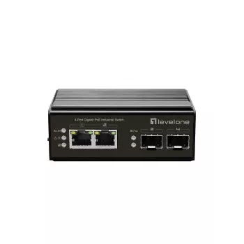 Switch de red LevelOne IGP-0432 no gestionado Gigabit Ethernet (10/100/1000) Power over Ethernet (PoE) negro