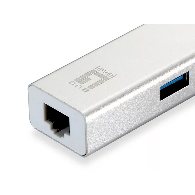 Adaptador de red USB Gigabit LevelOne, hub USB