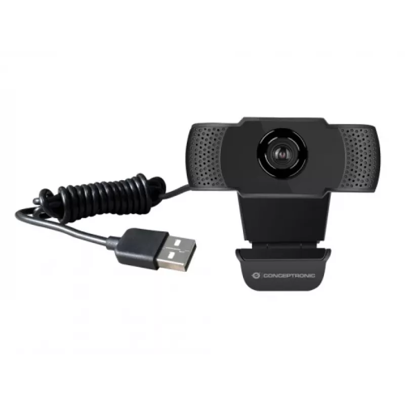 Webcam Conceptronic AMDIS 1080P Full HD con micrófono, 2 MP, 1920 x 1080 píxeles, Full HD, 30 fps, 1280x720@30fps, 1920x1080@30fps, M-JPEG, YUV