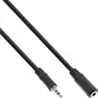 Cable de audio InLine 3,5 mm estéreo conector macho/hembra 1 m