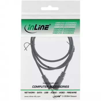 Cable de audio InLine 3,5 mm estéreo conector macho/hembra 1 m