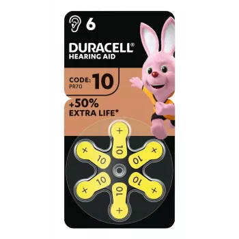 Pila botón de zinc-aire Duracell 1,45 V modelo 397888 (tipo 10)