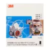 Mascarilla respiratoria 3M serie 6000 L, semimáscara reutilizable, talla L, gris
