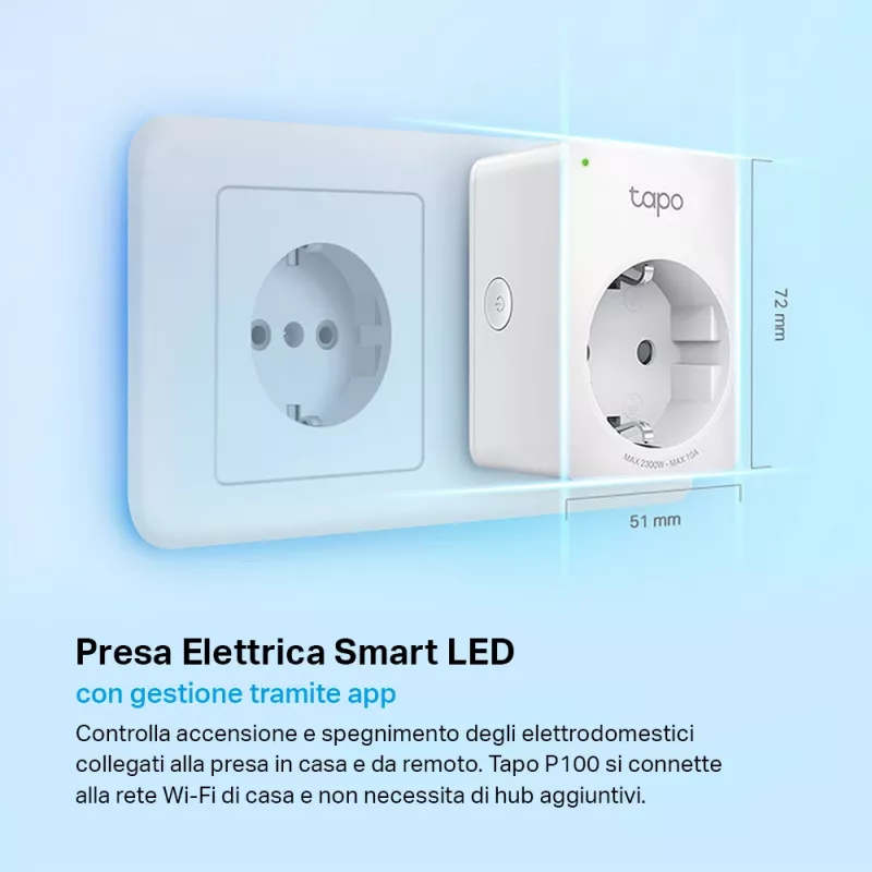 TP-LINK Tapo P100 enchufe inteligente blanco 2300 W
