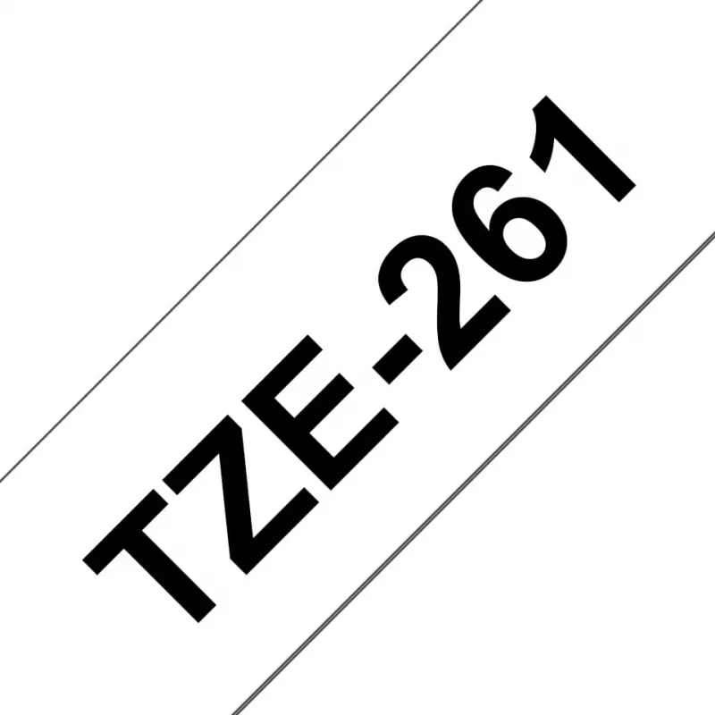 Brother TZe261 - cinta laminada - negro sobre blanco - rollo (3,6 cm) - 1 rollo(s) (TZE261)
