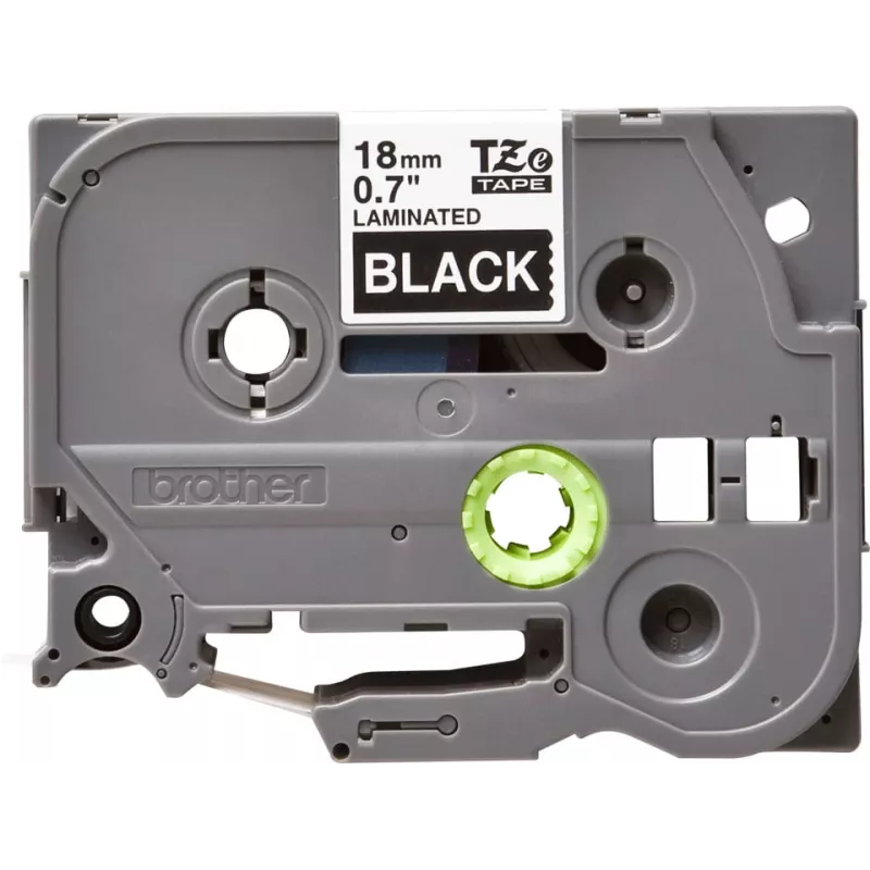 Cinta de laminar Brother TZe345 18mm blanco sobre negro