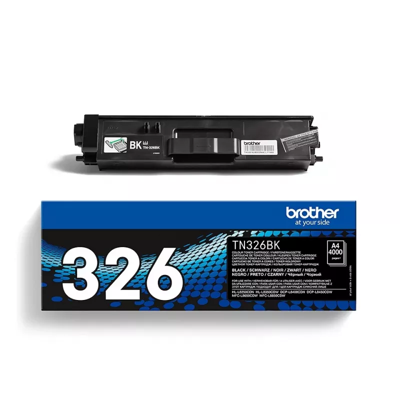 Brother TN-326BK cartucho de tóner, negro, 4000 páginas