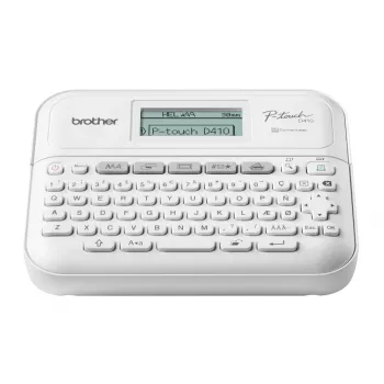 Impresora de etiquetas Brother PT-D410 portátil mono térmica, blanca, cinta hasta 12 mm