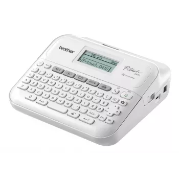Impresora de etiquetas Brother PT-D410 portátil mono térmica, blanca, cinta hasta 12 mm
