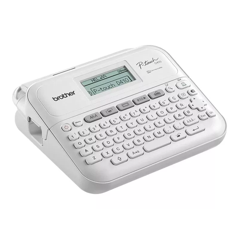Impresora de etiquetas Brother PT-D410 portátil mono térmica, blanca, cinta hasta 12 mm