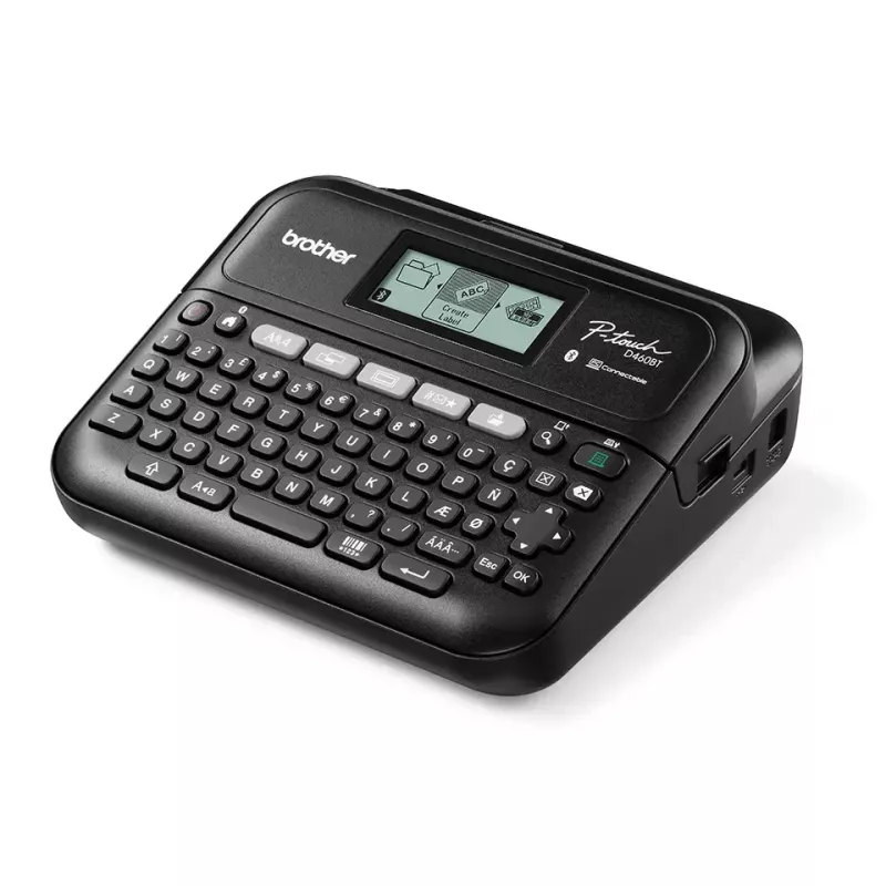 Impresora de etiquetas Brother PT-D460BTVP transferencia térmica 180×180 dpi 30 mm/s con cable y Bluetooth QWERTY cinta TZe