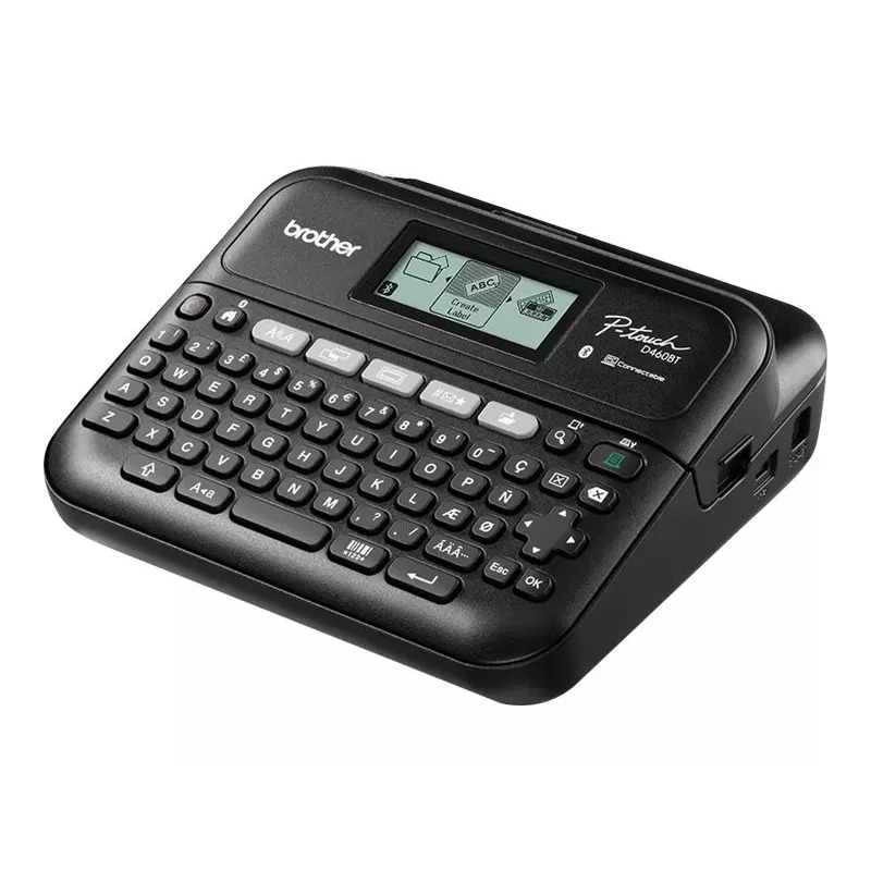 Impresora de etiquetas Brother PT-D460BTVP transferencia térmica 180×180 dpi 30 mm/s con cable y Bluetooth QWERTY cinta TZe