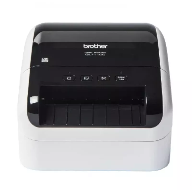 Brother QL-1110NWB, DK, térmica directa, 300 x 300 DPI, 110 mm/s, con cable e inalámbrica, negro, blanco