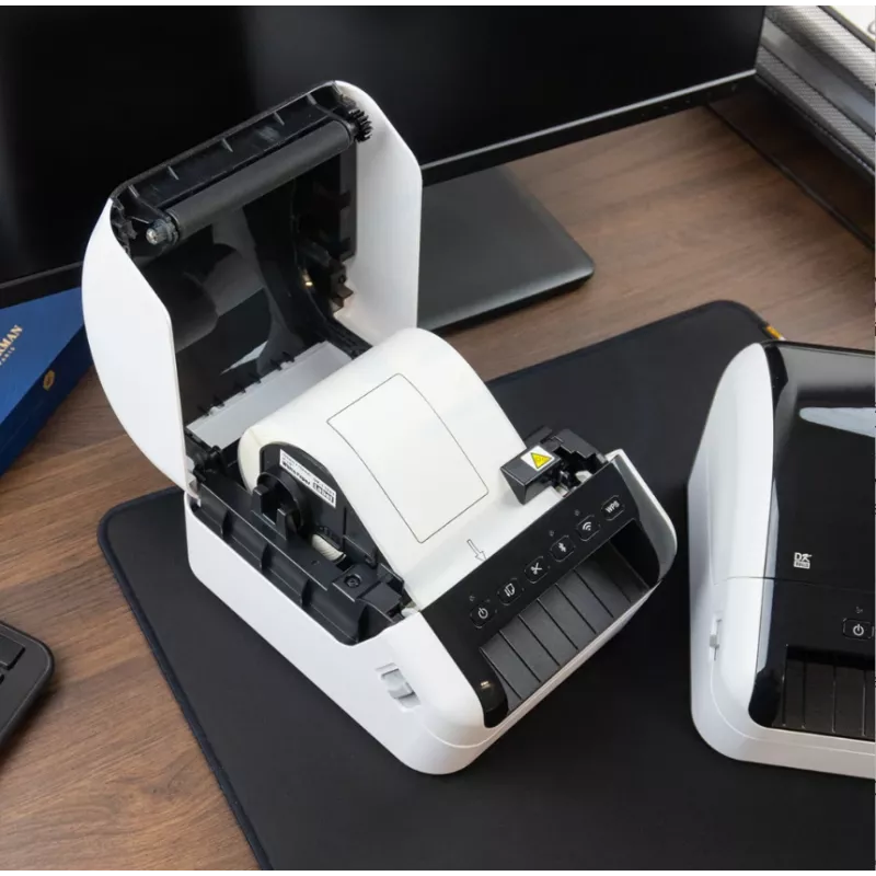 Brother QL-1110NWB, DK, térmica directa, 300 x 300 DPI, 110 mm/s, con cable e inalámbrica, negro, blanco