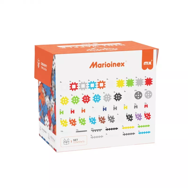 Bloques de construcción Marioinex Mini Waffle Constructor 300 — set de construcción encajable compatible, 300 piezas, multicolor