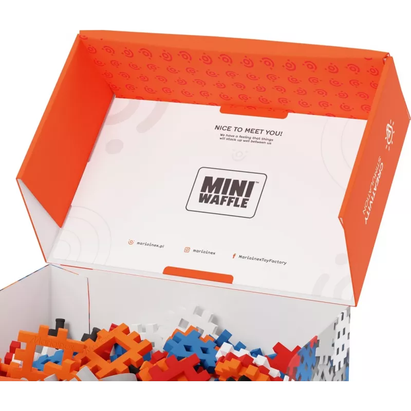 Bloques de construcción Marioinex Mini Waffle Constructor 300 — set de construcción encajable compatible, 300 piezas, multicolor