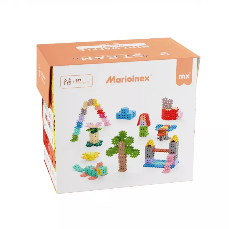 Bloques de construcción Marioinex Mini Waffle, pastel, 300 piezas