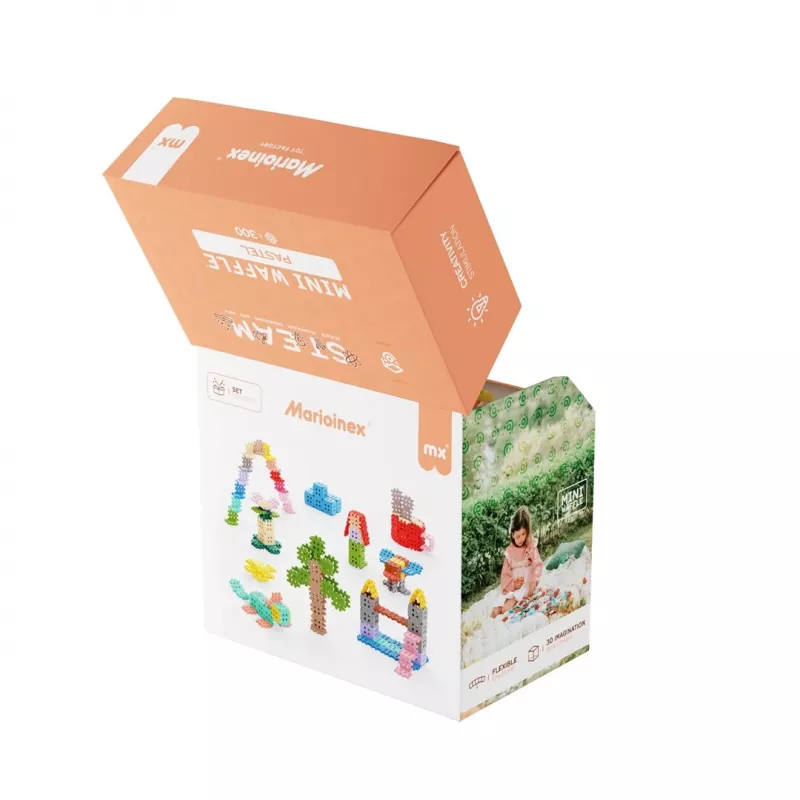 Bloques de construcción Marioinex Mini Waffle, pastel, 300 piezas