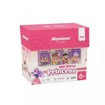 Set de construcción Marioinex Waffle Mini Blocks Princess — 280 piezas, multicolor, caja, edad 6+