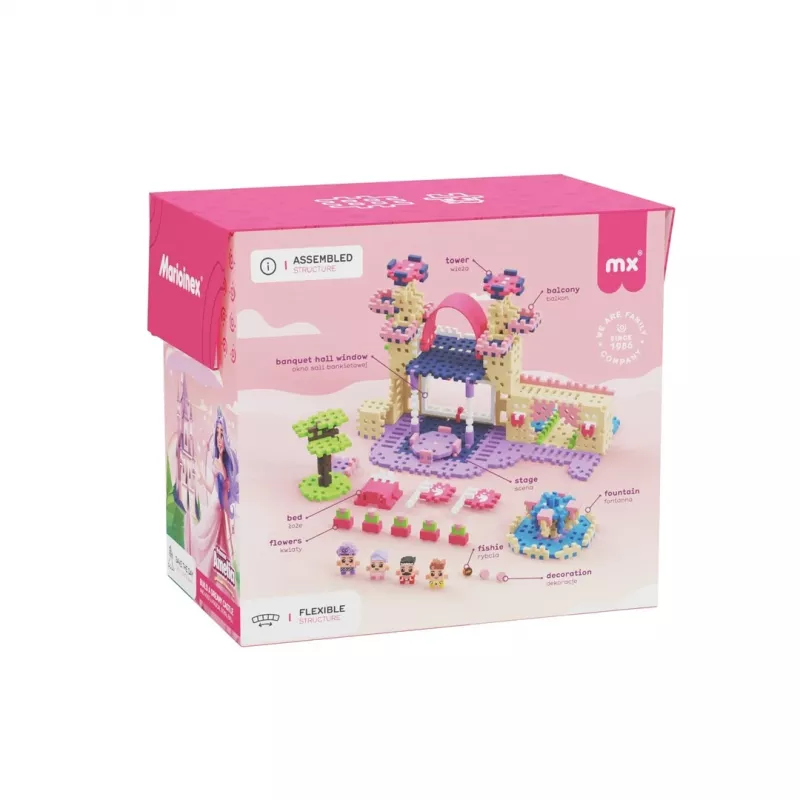 Set de construcción Marioinex Waffle Mini Blocks Princess — 280 piezas, multicolor, caja, edad 6+