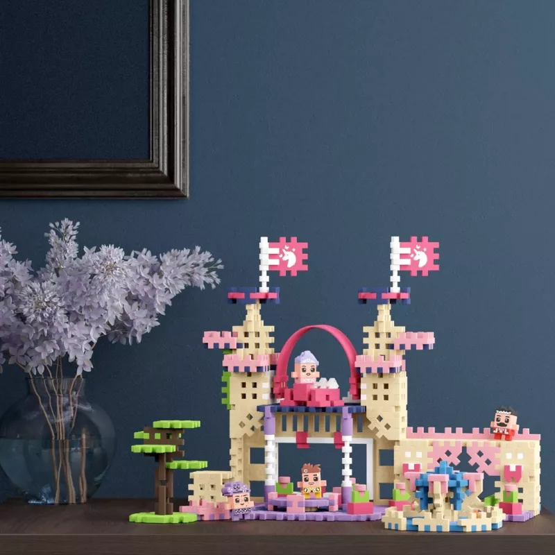 Set de construcción Marioinex Waffle Mini Blocks Princess — 280 piezas, multicolor, caja, edad 6+