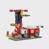 Set de construcción Marioinex Waffle Blocks Parque de bomberos 280 piezas, modelo 906279