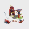Set de construcción Marioinex Waffle Blocks Parque de bomberos 280 piezas, modelo 906279