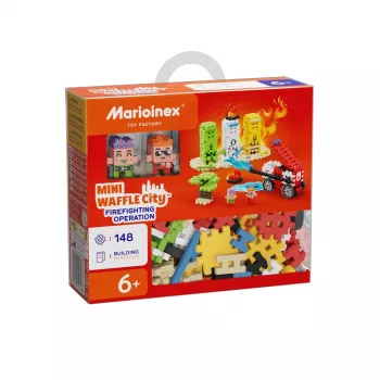 Marioinex Blocks Waffle Mini Intervención de bomberos, 148 piezas, multicolor, a partir de 6 años