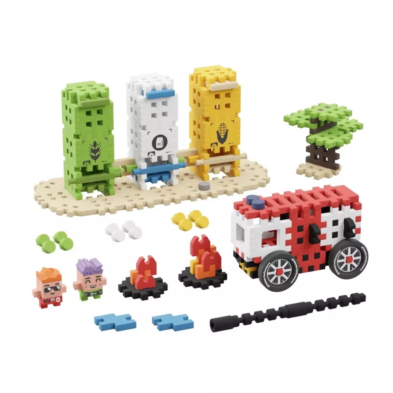 Marioinex Blocks Waffle Mini Intervención de bomberos, 148 piezas, multicolor, a partir de 6 años