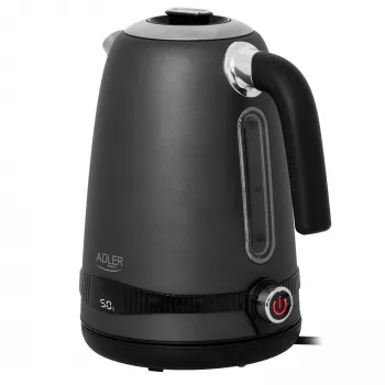Adler Hervidor de agua | AD 1295g SS | Eléctrico | 2200 W | 1,7 L | Acero inoxidable | Base giratoria 360° | Gris