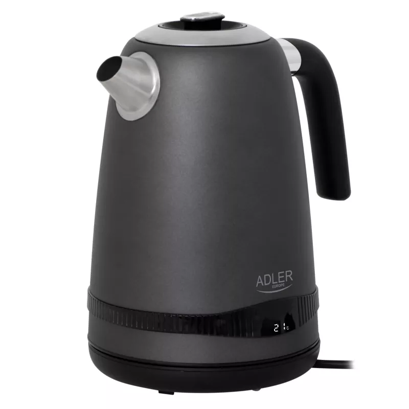 Adler Hervidor de agua | AD 1295g SS | Eléctrico | 2200 W | 1,7 L | Acero inoxidable | Base giratoria 360° | Gris