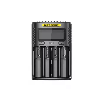 Cargador Nitecore UM4 pilas domésticas DC litio-hierro-fosfato litio-ion níquel-cadmio