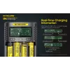 Cargador Nitecore UM4 pilas domésticas DC litio-hierro-fosfato litio-ion níquel-cadmio