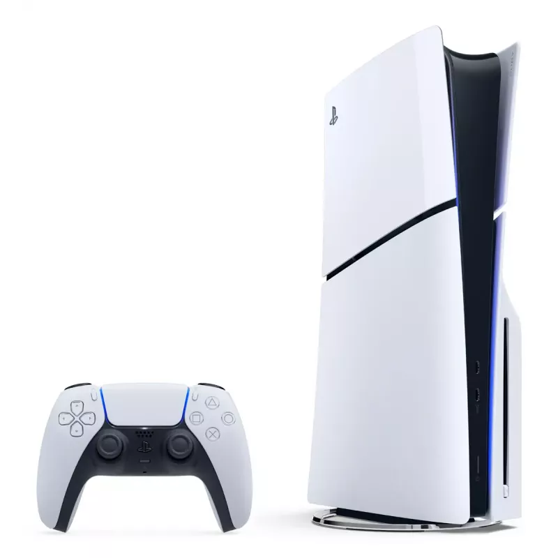 Consola Sony PlayStation 5 Slim — 1 TB SSD, AMD Ryzen Zen 2 8 núcleos 3,5 GHz, AMD RDNA 2 10,3 TFLOPS, 8K HDR, compatible con VR, Bluetooth 5.1, Wi‑Fi, Gigabit Ethernet