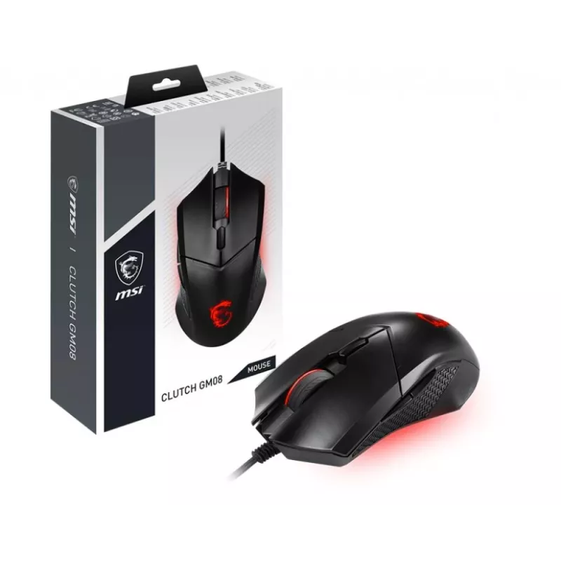 MSI | Clutch GM08 | Ratón gaming | USB 2.0 | Negro