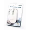 Ratón USB óptico inalámbrico blanco/plata MUSW-4B-06-WS Gembird