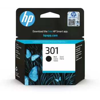 Cartucho de tinta original HP 301 negro capacidad estándar 3 ml